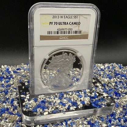 Proof 2013 (W) $1 American Silver Eagle NGC PF70 Classic Brown Label (1 of 8,802)