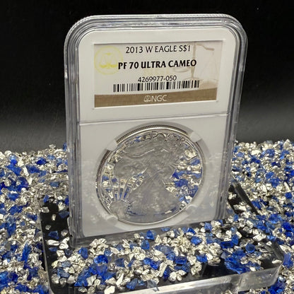 Proof 2013 (W) $1 American Silver Eagle NGC PF70 Classic Brown Label (1 of 8,802)