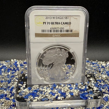 Proof 2013 (W) $1 American Silver Eagle NGC PF70 Classic Brown Label (1 of 8,802)