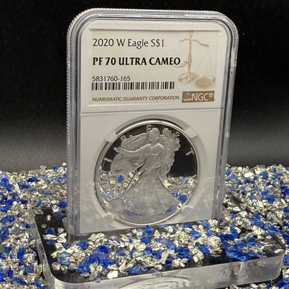 Proof 2020 (W) $1 American Silver Eagle NGC PF70UC Modern Brown Label (1 of 11,052)