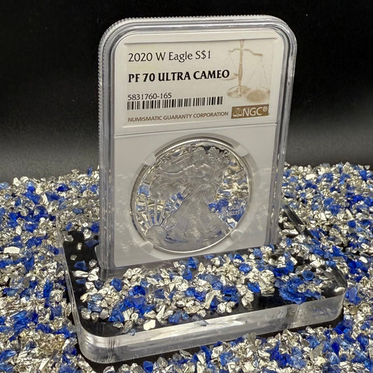 Proof 2020 (W) $1 American Silver Eagle NGC PF70UC Modern Brown Label (1 of 11,052)