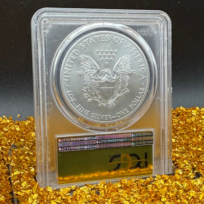 2013 $1 (S) American Silver Eagle PCGS MS70 San Francisco Struck Gold Foil Label (1 of 2,013)