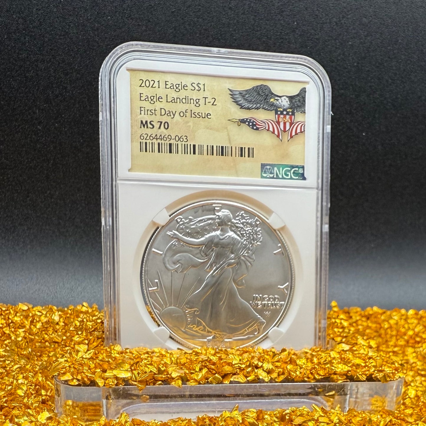 2021 $1 American Silver Eagle NGC MS70 Type 2 FDOI Mint Condition