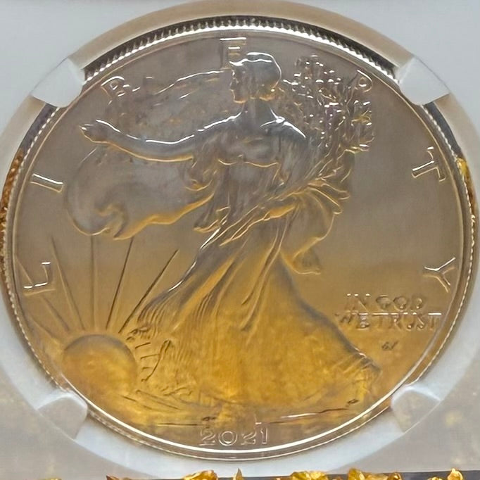 2021 $1 American Silver Eagle NGC MS70 Type 2 FDOI Mint Condition
