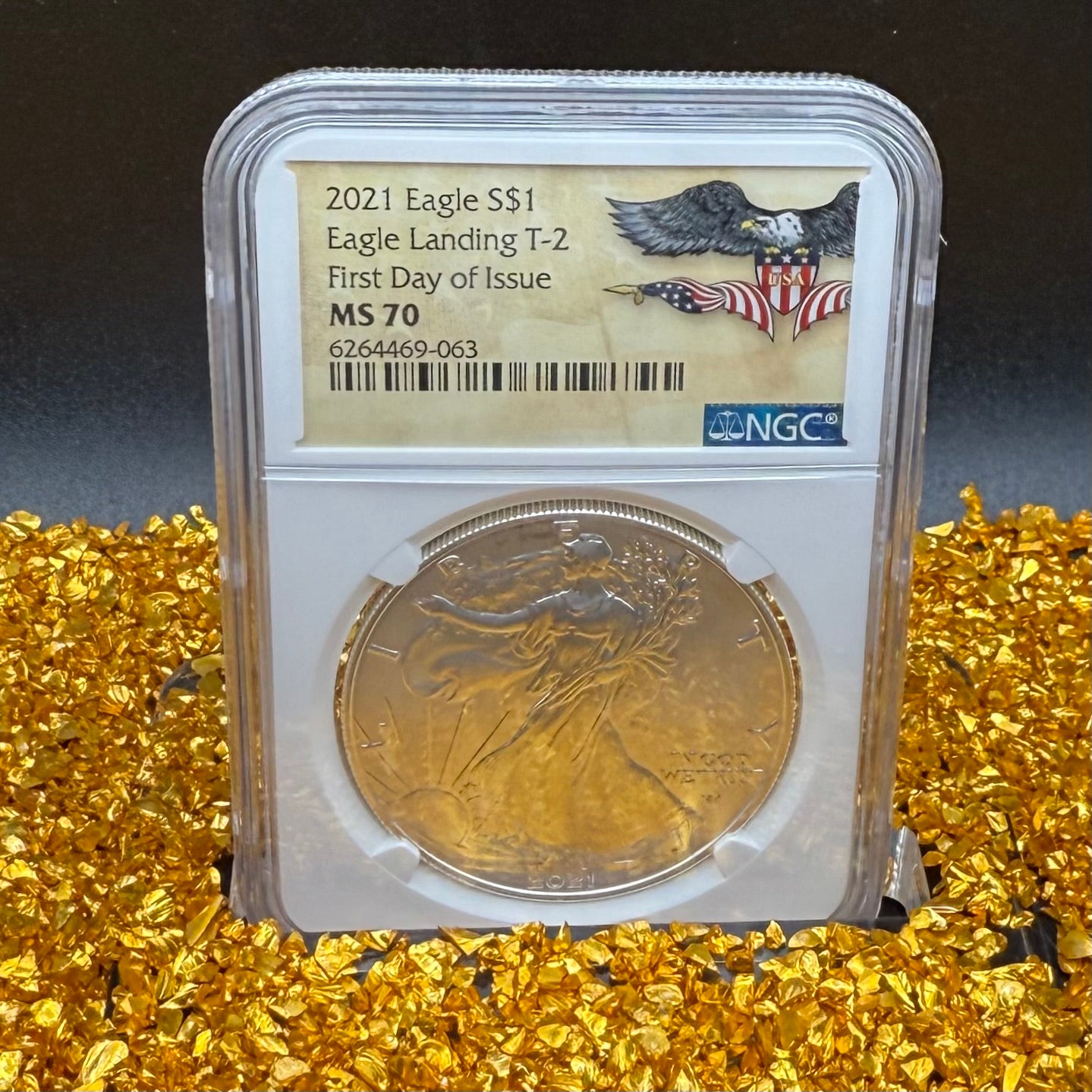 2021 $1 American Silver Eagle NGC MS70 Type 2 FDOI Mint Condition