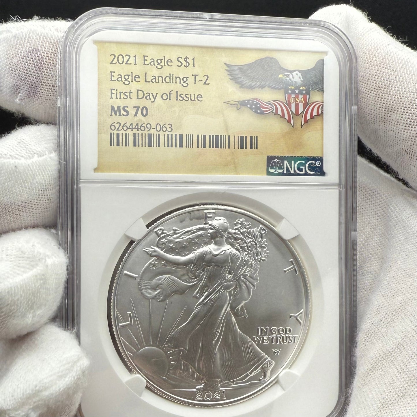 2021 $1 American Silver Eagle NGC MS70 Type 2 FDOI Mint Condition