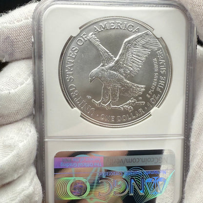 2021 $1 American Silver Eagle NGC MS70 Type 2 FDOI Mint Condition