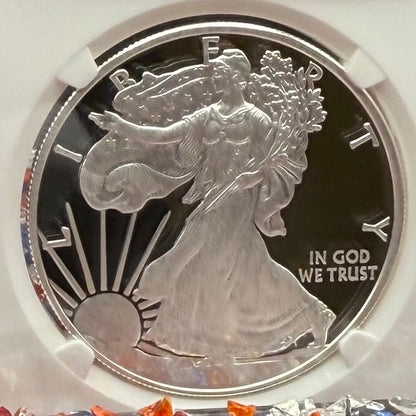 Proof 2011 (W) $1 American Silver Eagle NGC PF70 American Flag Label Mint Condition (1 of 9,295)