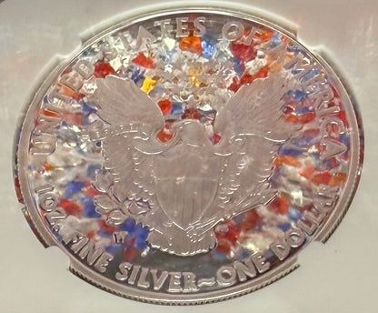 Proof 2011 (W) $1 American Silver Eagle NGC PF70 American Flag Label Mint Condition (1 of 9,295)