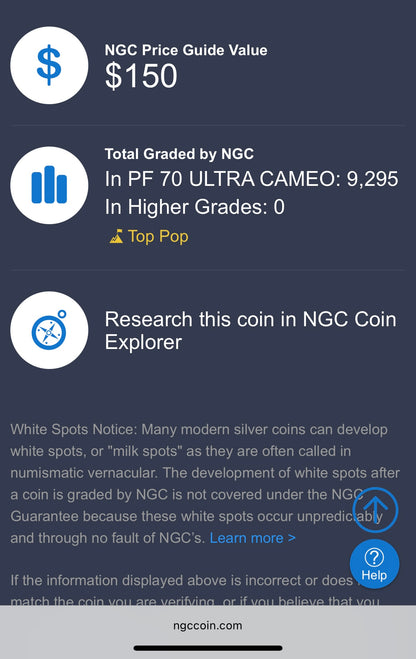 Proof 2011 (W) $1 American Silver Eagle NGC PF70 American Flag Label Mint Condition (1 of 9,295)