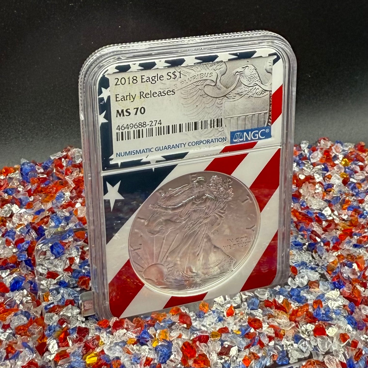 2018 $1 American Silver Eagle NGC MS70 Early Releases Ultra Rare Holder & Label Mint Condition