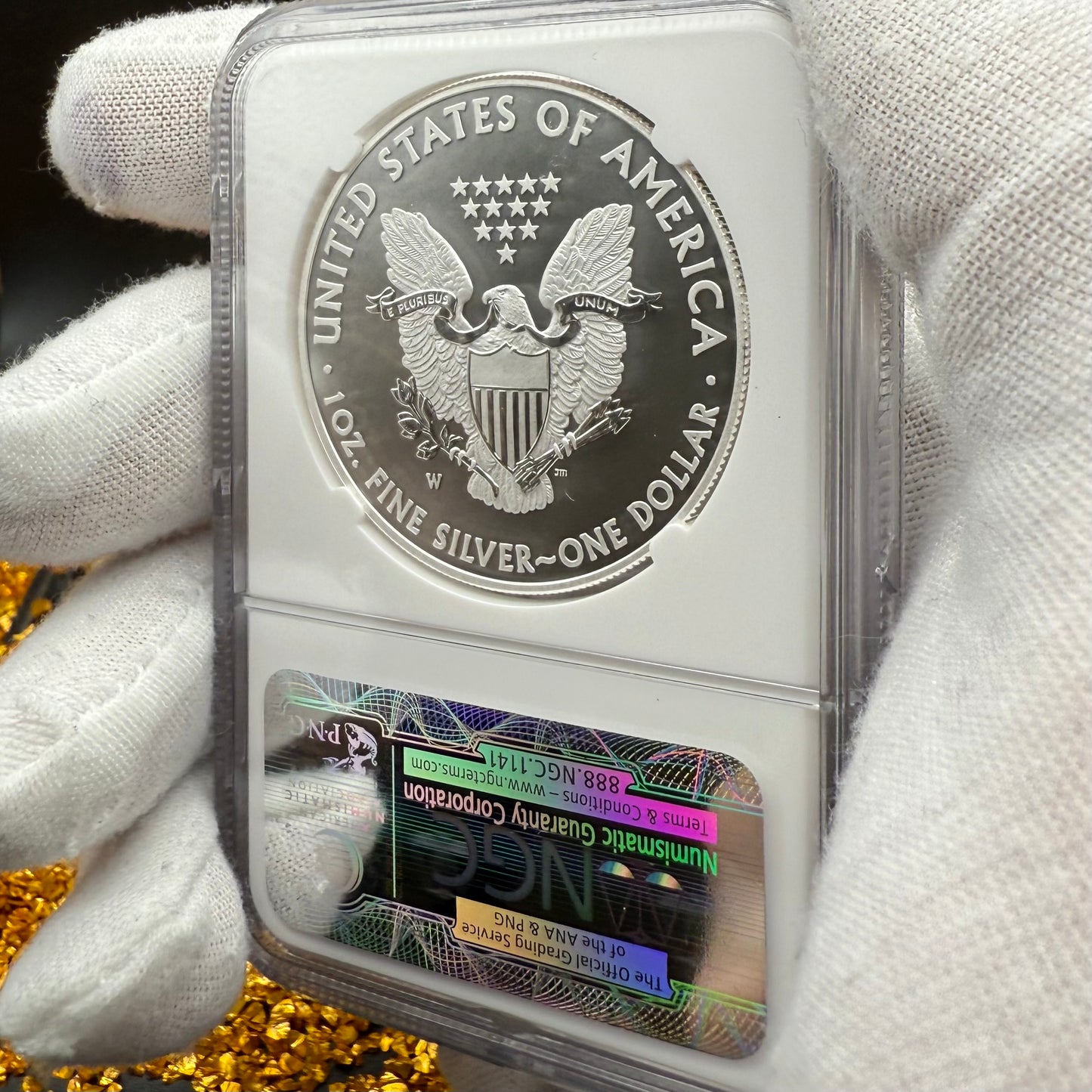 Reverse Proof & Enhanced Finish (2 Coin Set) 2013 (W) $1 American Silver Eagle NGC PF70 Early Releases White Core Holder Classic Blue Label