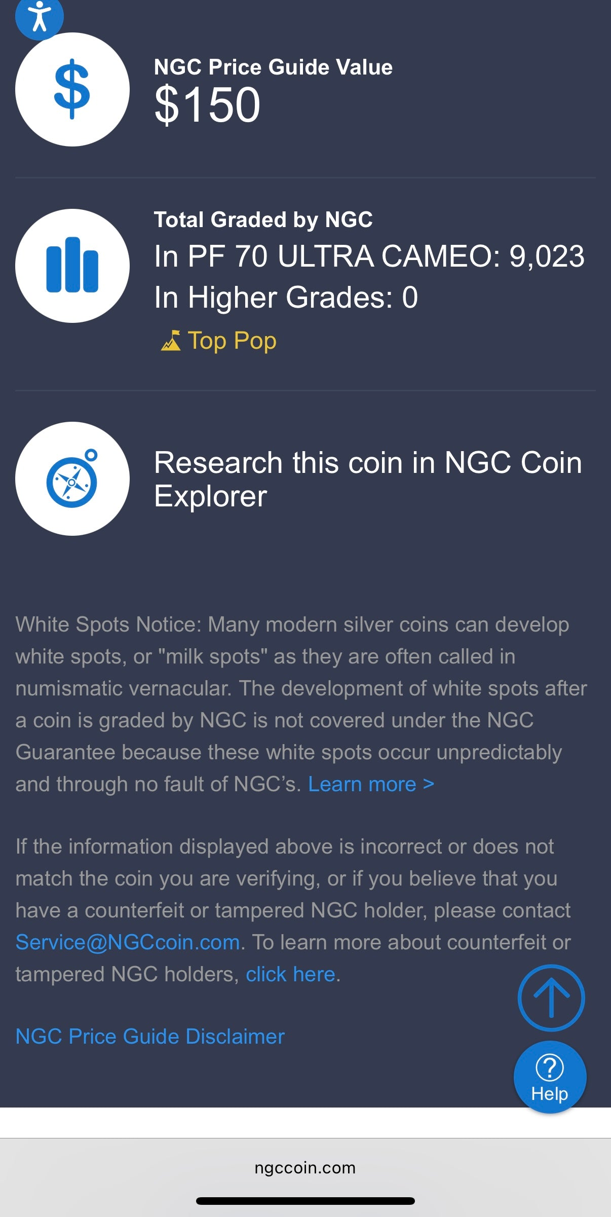 Proof 2010 (W) $1 American Silver Eagle NGC PF70 Black Holder Classic Blue Label 25th Anniversary (1 of 9,023)