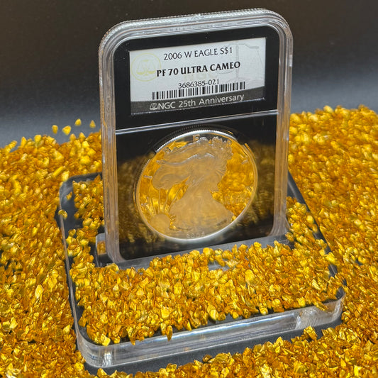 Proof 2006 (W) $1 American Silver Eagle NGC PF70UC Classic Blue Label Black Holder (1 of 21,920)