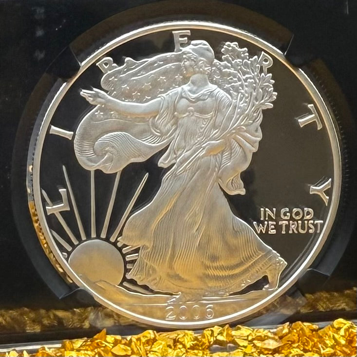 Proof 2006 (W) $1 American Silver Eagle NGC PF70UC Classic Blue Label Black Holder (1 of 21,920)