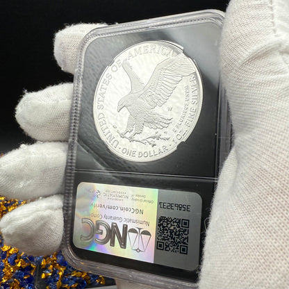 Proof 2024 (W) $1 American Silver Eagle NGC PF70 Modern Brown Label Mint Condition (1 of 3,472)
