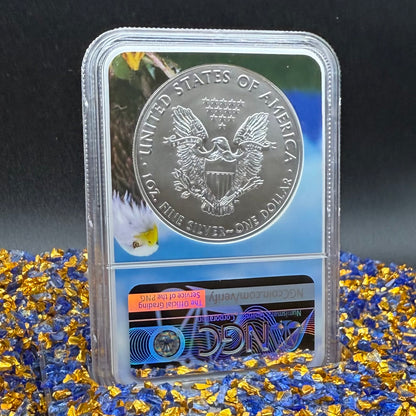 2018 $1 American Silver Eagle NGC MS70 First Day of Issue Eagle Holder Mint Condition (1 of 13,313)