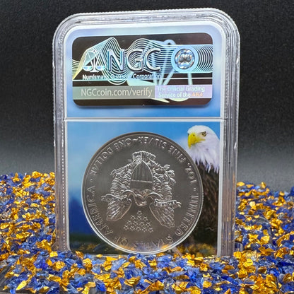 2018 $1 American Silver Eagle NGC MS70 First Day of Issue Eagle Holder Mint Condition (1 of 13,313)