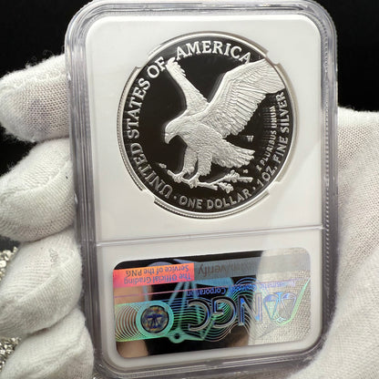 Proof 2021 (W) $1 American Silver Eagle NGC PF70 Type 2 First Releases Michael Gaudioso Signed (1 of 3,733) Mint Condition