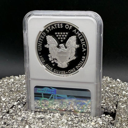 Proof 2020 (W) $1 American Silver Eagle NGC PF70UC Early Releases Stainless Steel Label Mint Condition (1 of 4,472)