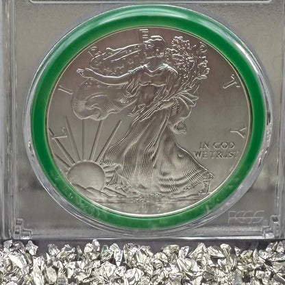 2017 $1 American Silver Eagle PCGS MS70 Business Strike Direct from US Mint Sealed Box Green Mint!