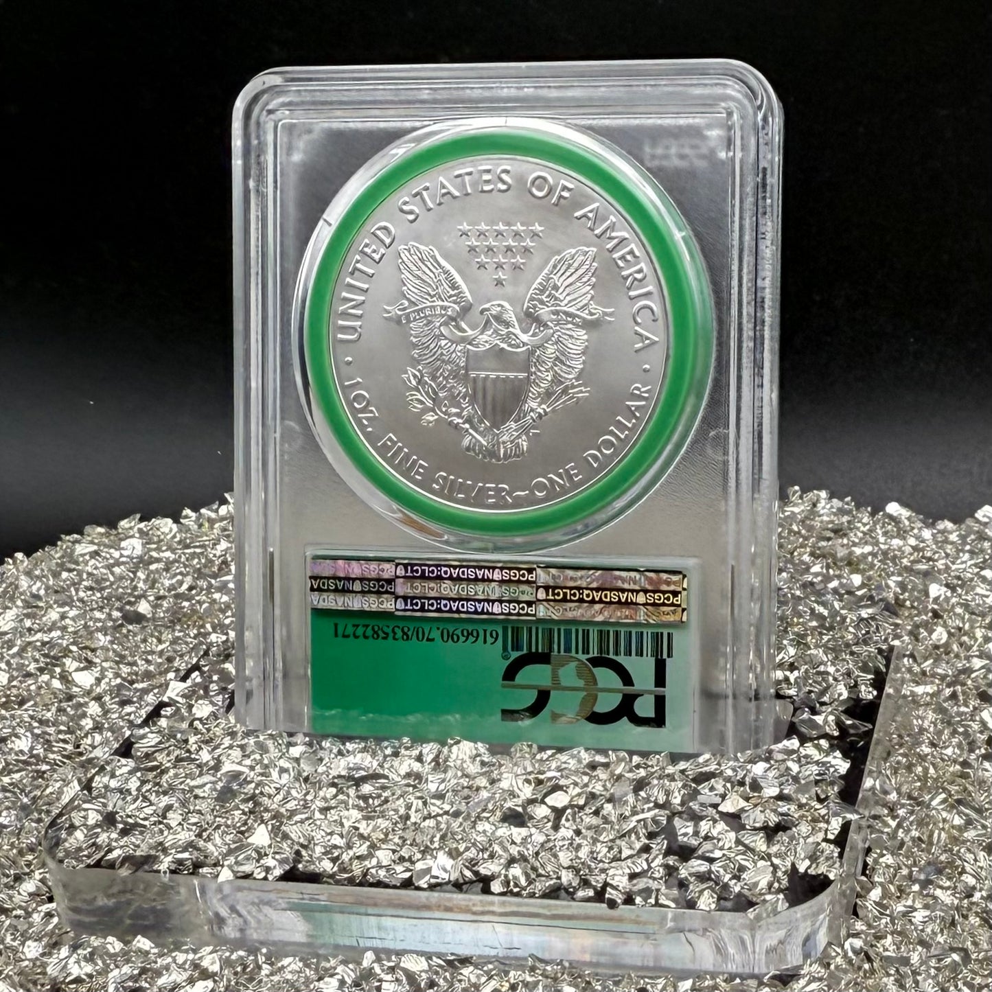 2017 $1 American Silver Eagle PCGS MS70 Business Strike Direct from US Mint Sealed Box Green Mint!
