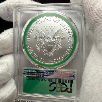 2017 $1 American Silver Eagle PCGS MS70 Business Strike Direct from US Mint Sealed Box Green Mint!