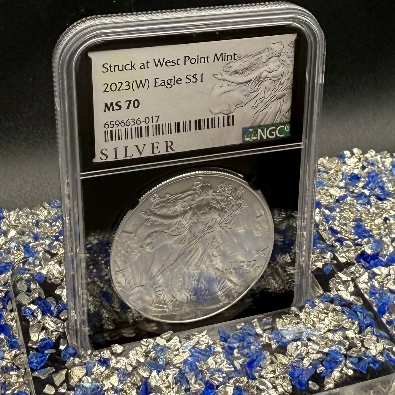 2023 $1 American Silver Eagle NGC MS70 Business Strike Silver Label in Black Holder Rare 1 of 3,322 Mint!