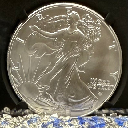 2023 $1 American Silver Eagle NGC MS70 Business Strike Silver Label in Black Holder Rare 1 of 3,322 Mint!