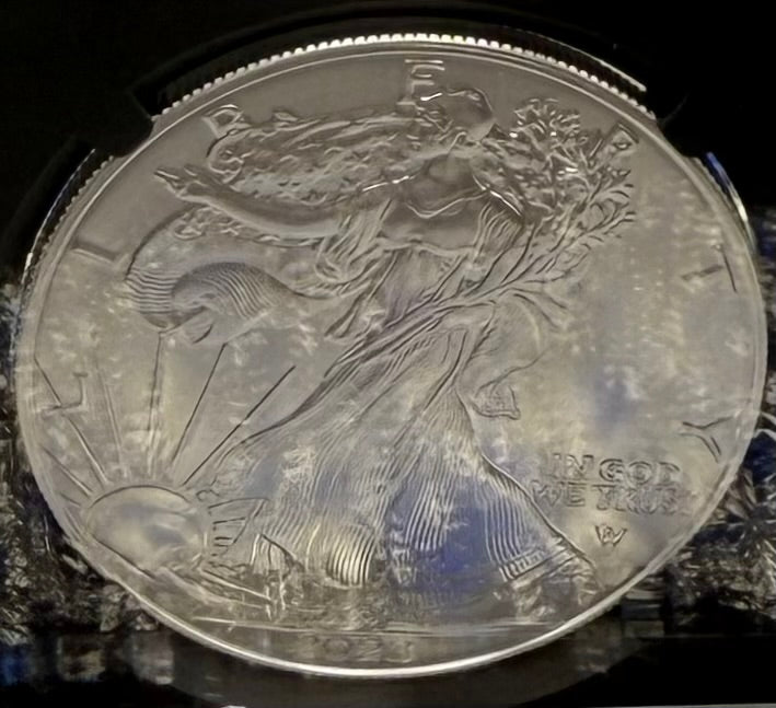 2023 $1 American Silver Eagle NGC MS70 Business Strike Silver Label in Black Holder Rare 1 of 3,322 Mint!