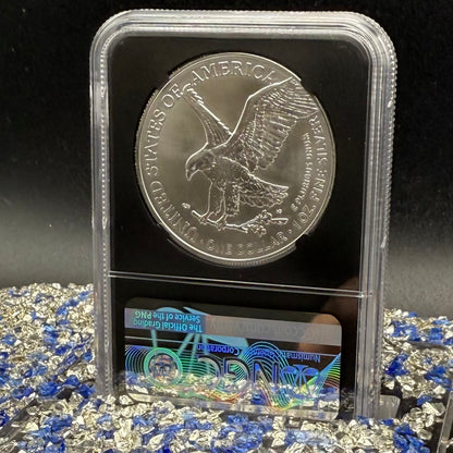 2023 $1 American Silver Eagle NGC MS70 Business Strike Silver Label in Black Holder Rare 1 of 3,322 Mint!