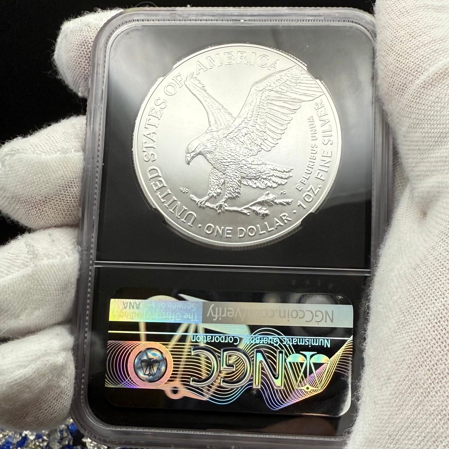 2023 $1 American Silver Eagle NGC MS70 Business Strike Silver Label in Black Holder Rare 1 of 3,322 Mint!