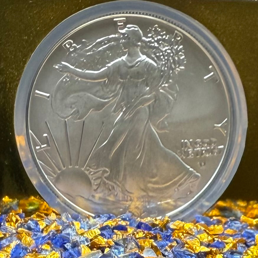 2025 $1 American Silver Eagle NGC MS70 Early Releases Vegas Label Gold Foil Rare 1 of 2,000 Mint