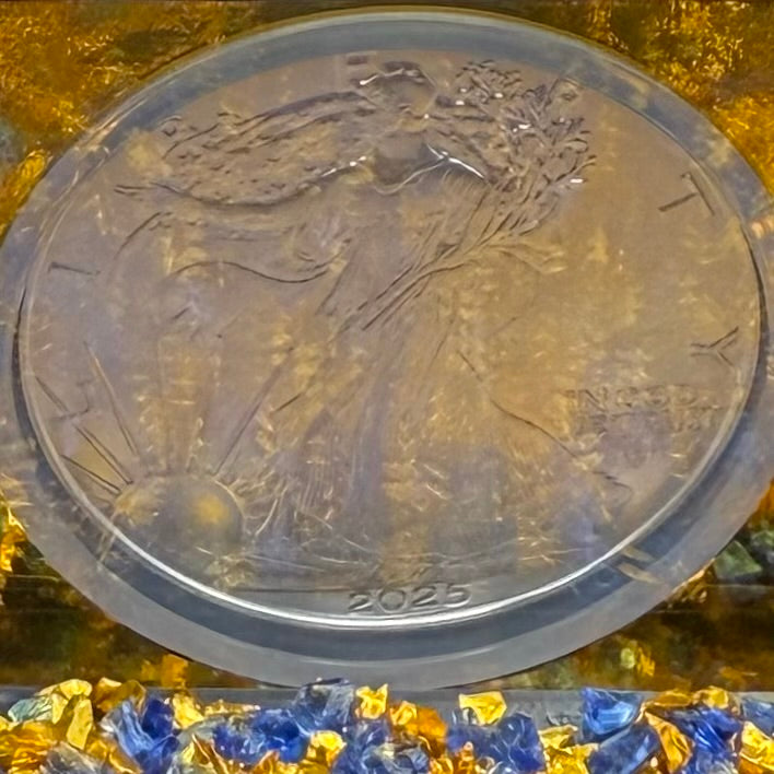 2025 $1 American Silver Eagle NGC MS70 Early Releases Vegas Label Gold Foil Rare 1 of 2,000 Mint