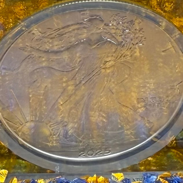 2025 $1 American Silver Eagle NGC MS70 Early Releases Vegas Label Gold Foil Rare 1 of 2,000 Mint