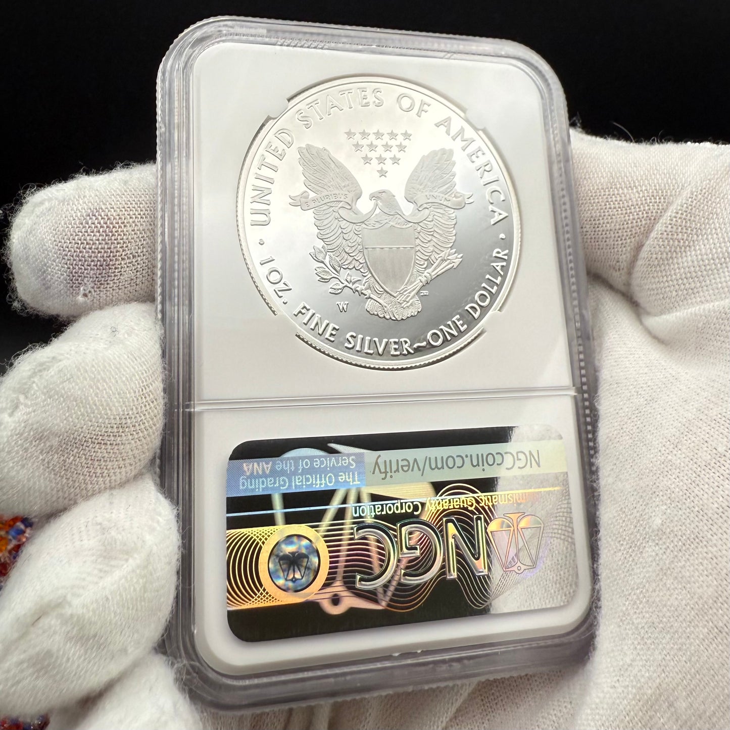 Proof 2021 (W) $1 American Silver Eagle NGC PF70UC T-1 Heraldic Eagle American Flag Enshrouded in White Core (1 of 5,344)