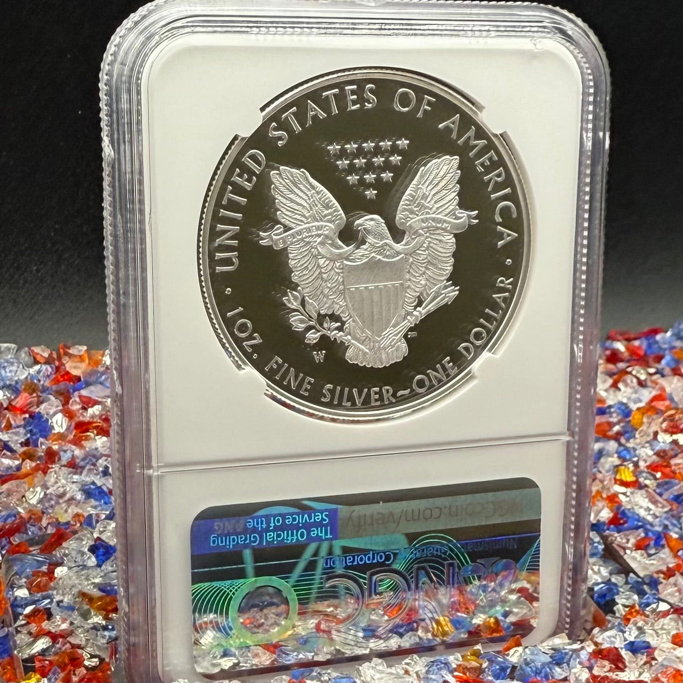 Proof 2021 (W) $1 American Silver Eagle NGC PF70UC T-1 Purple Heart Label White Core (1 of 5,344)
