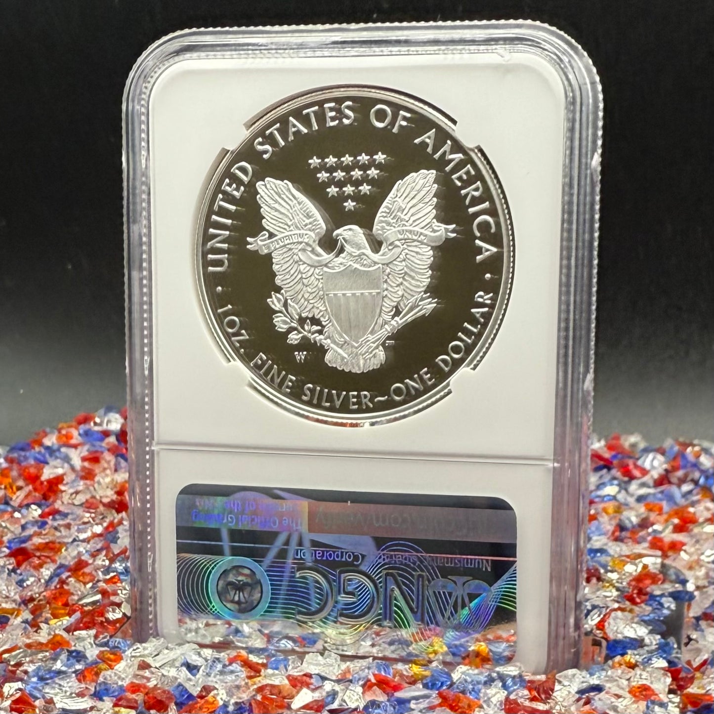 Proof 2021 (W) $1 American Silver Eagle NGC PF70UC T-1 Purple Heart Label White Core (1 of 5,344)