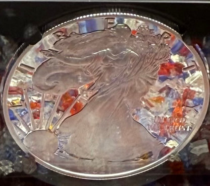 Proof 2021 (W) $1 American Silver Eagle NGC PF70UC T-1 Purple Heart Label Black Core (1 of 5,344)