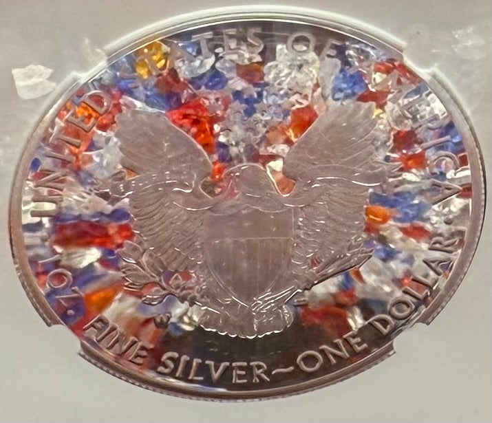 Proof 2021 (W) $1 American Silver Eagle NGC PF70UC T-1 Purple Heart Label White Core (1 of 5,344)