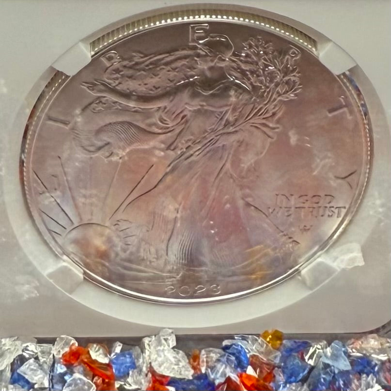 2023 $1 American Silver Eagle NGC MS70 Early Releases Liberty Coin Act Ronald Reagan Signature American Flag Mint Condition (Rare 1 of 9561)