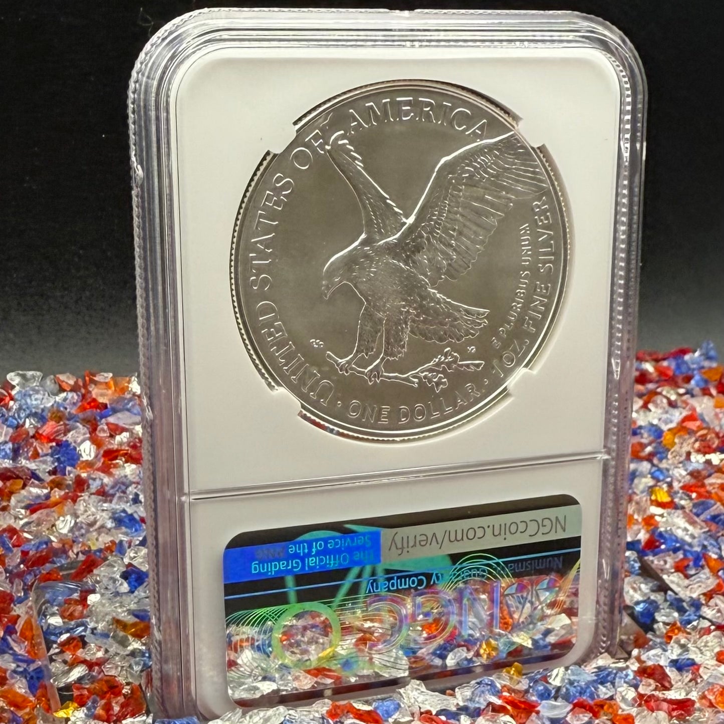 2023 $1 American Silver Eagle NGC MS70 Early Releases Liberty Coin Act Ronald Reagan Signature American Flag Mint Condition (Rare 1 of 9561)