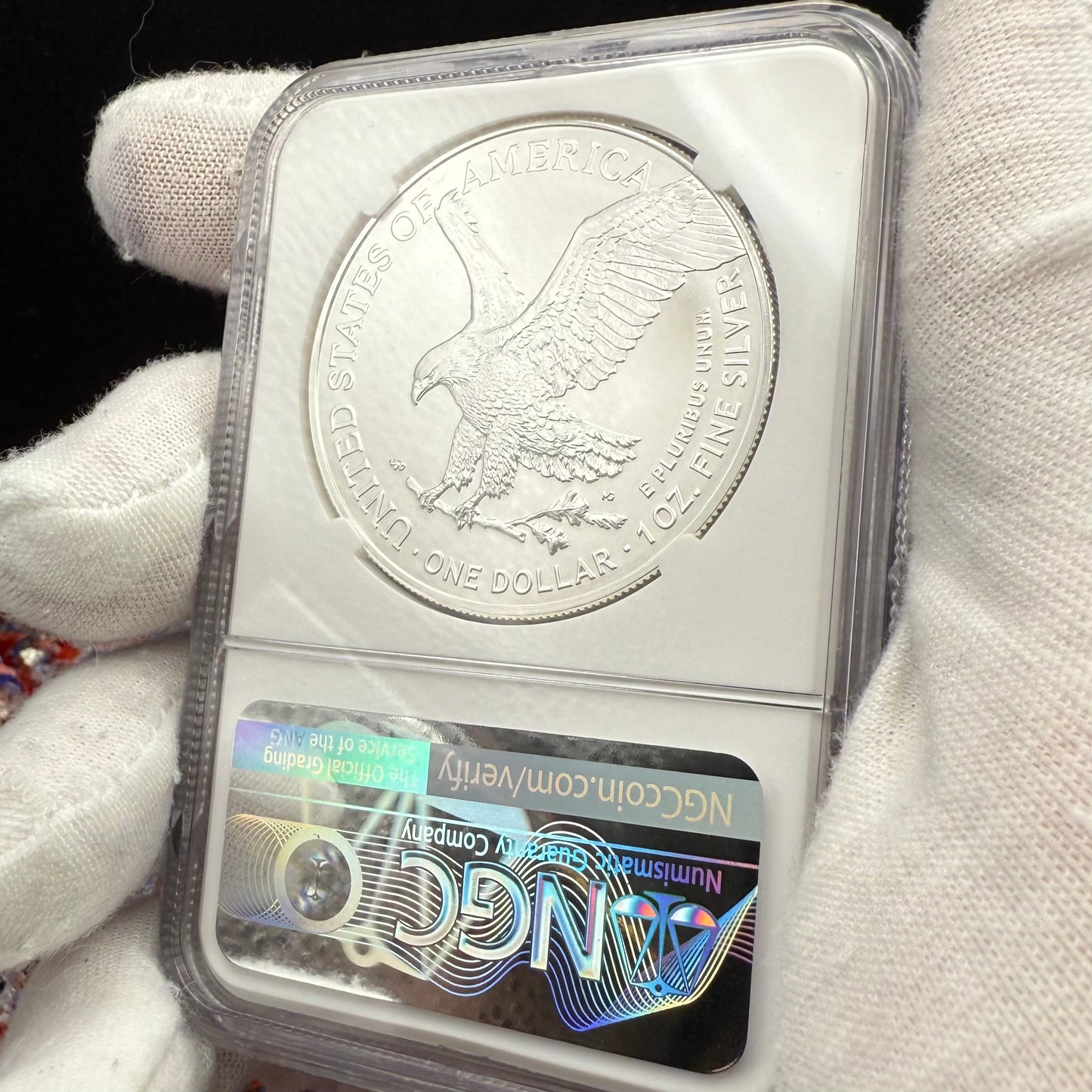 2023 $1 American Silver Eagle NGC MS70 Early Releases Liberty Coin Act Ronald Reagan Signature American Flag Mint Condition (Rare 1 of 9561)