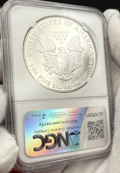 1987 (S) $1 American Silver Eagle NGC MS70 Trolley Label - NGC Label Error One of a Kind (1 of 1)