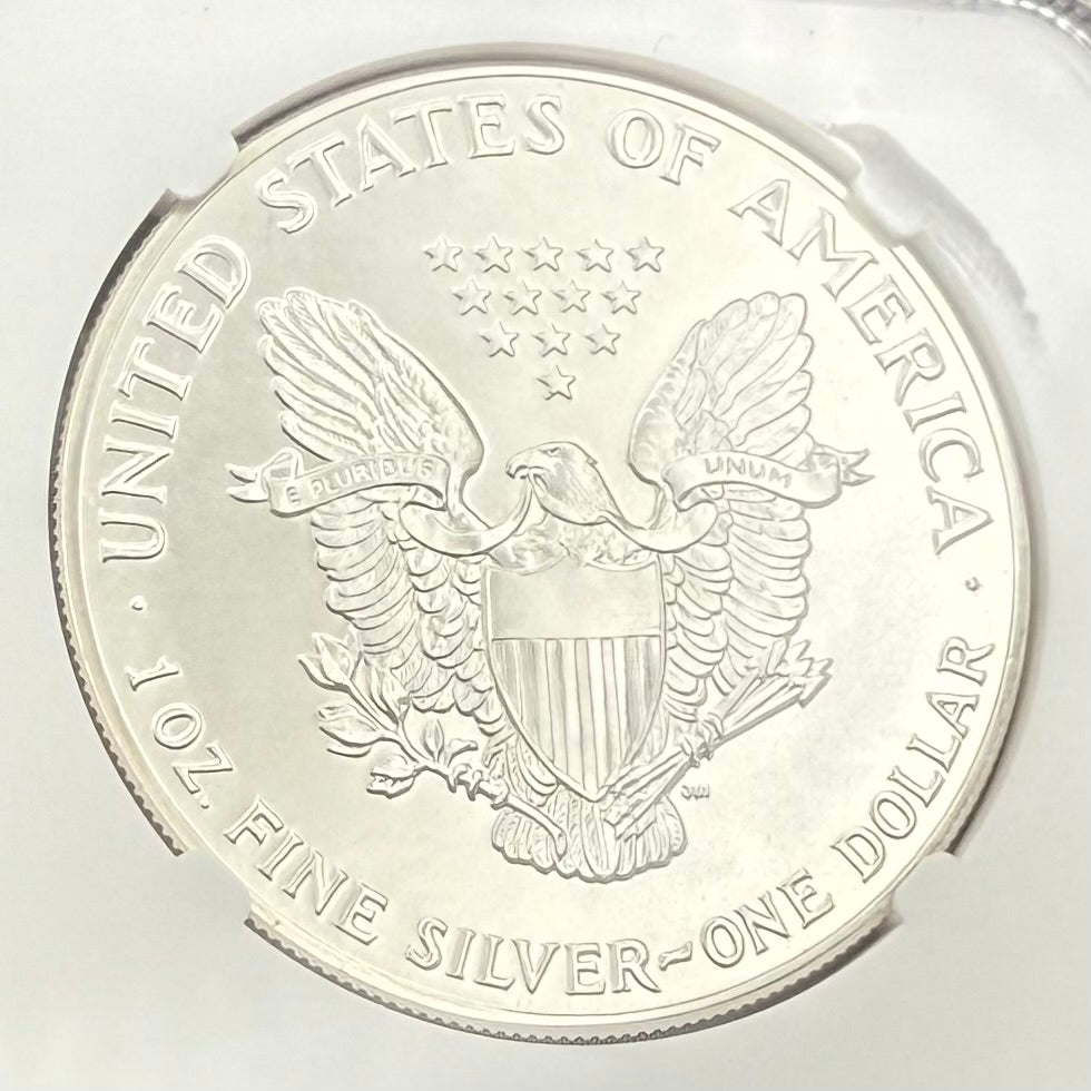 1987 (S) $1 American Silver Eagle NGC MS70 Trolley Label - NGC Label Error One of a Kind (1 of 1)