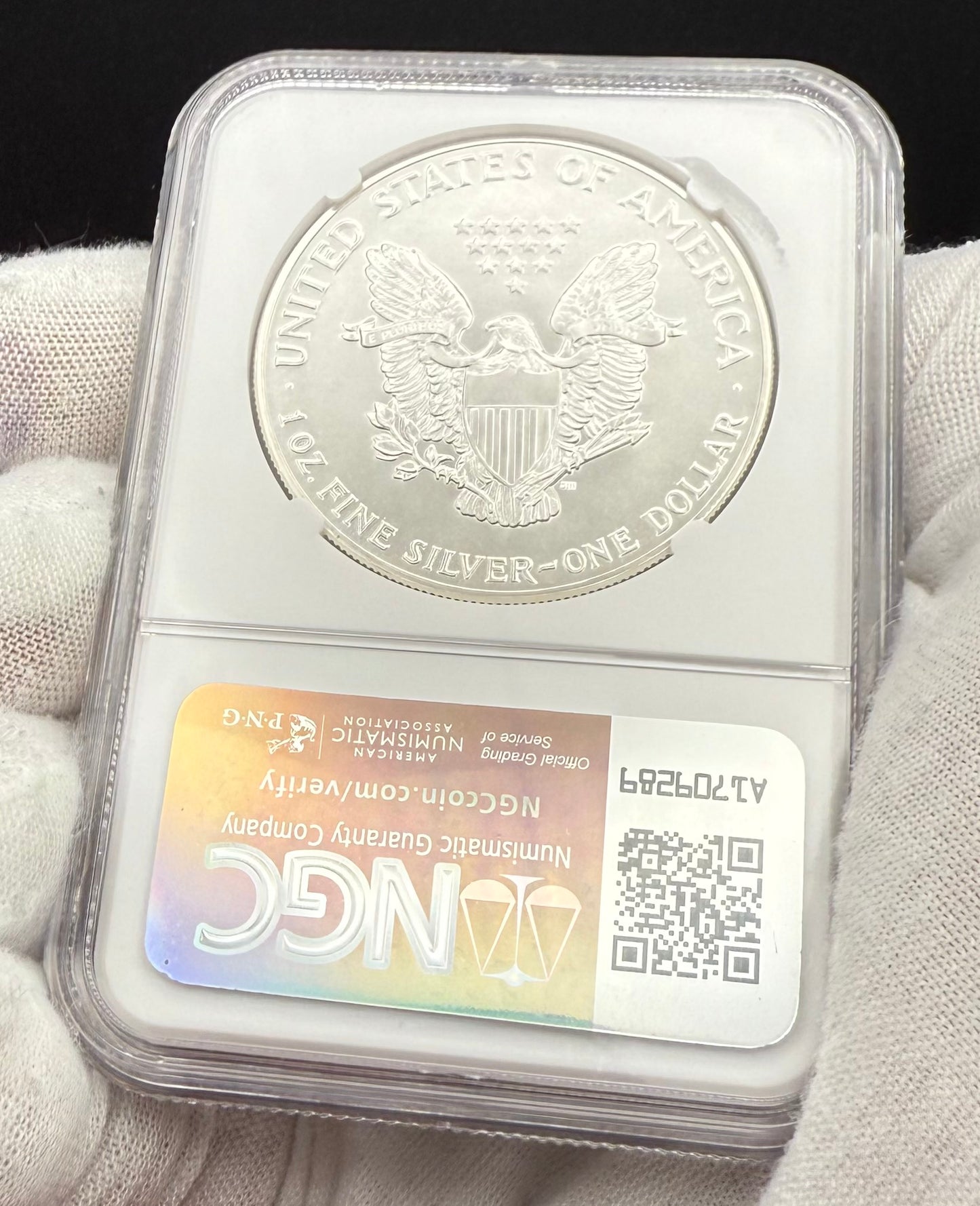 1987 (S) $1 American Silver Eagle NGC MS70 Trolley Label - NGC Label Error One of a Kind (1 of 1)