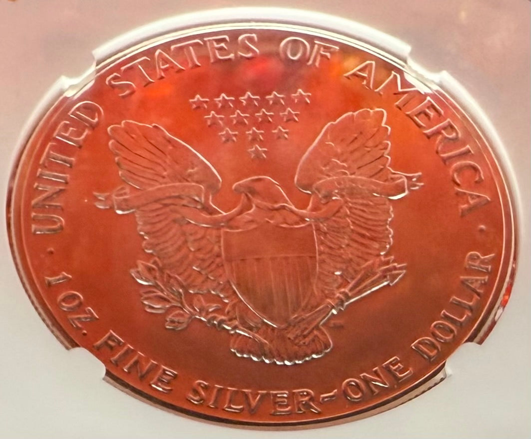 1987 (S) $1 American Silver Eagle NGC MS70 Trolley Label - NGC Label Error One of a Kind (1 of 1)