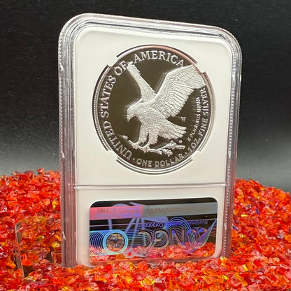 Proof 2022 (W) $1 American Silver Eagle NGC PF70UC Congratulations Set Modern Brown Label Mint Condition (1 of 409)