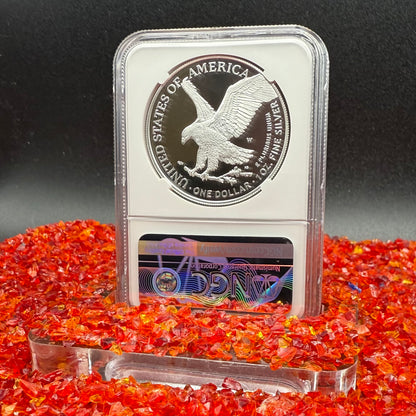 Proof 2022 (W) $1 American Silver Eagle NGC PF70UC Congratulations Set Modern Brown Label Mint Condition (1 of 409)