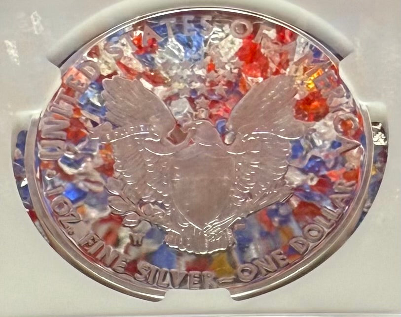 Proof 2016 (W) $1 American Silver Eagle NGC PF70UC Purple Heart Lettered Edge 30th Anniversary Label White Holder